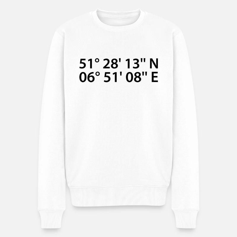 Coordonnées d’Oberhausen - Pull Premium bio Homme - blanc
