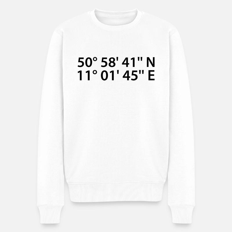 Coordonnées d’Erfurt - Pull Premium bio Homme - blanc