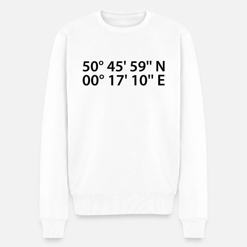 Coordonnées d’Eastbourne - Pull Premium bio Homme - blanc