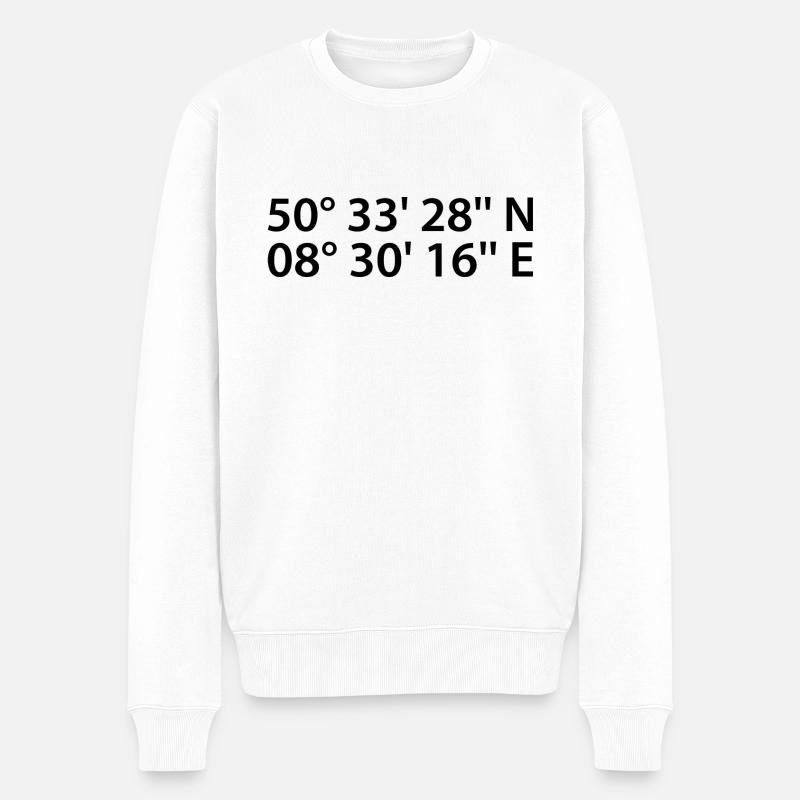 Coordonnées de Wetzlar - Pull Premium bio Homme - blanc