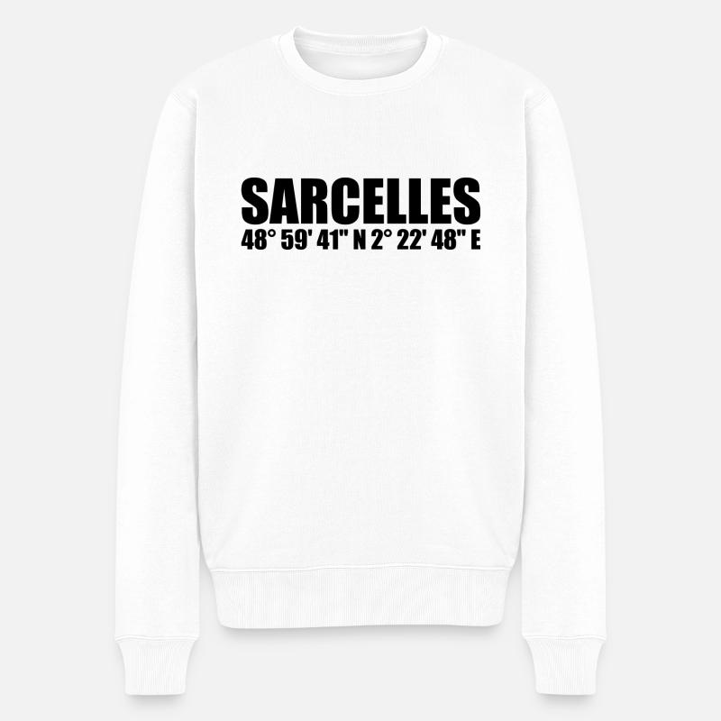 Coordonnées de Sarcelles - Pull Premium bio Homme - blanc