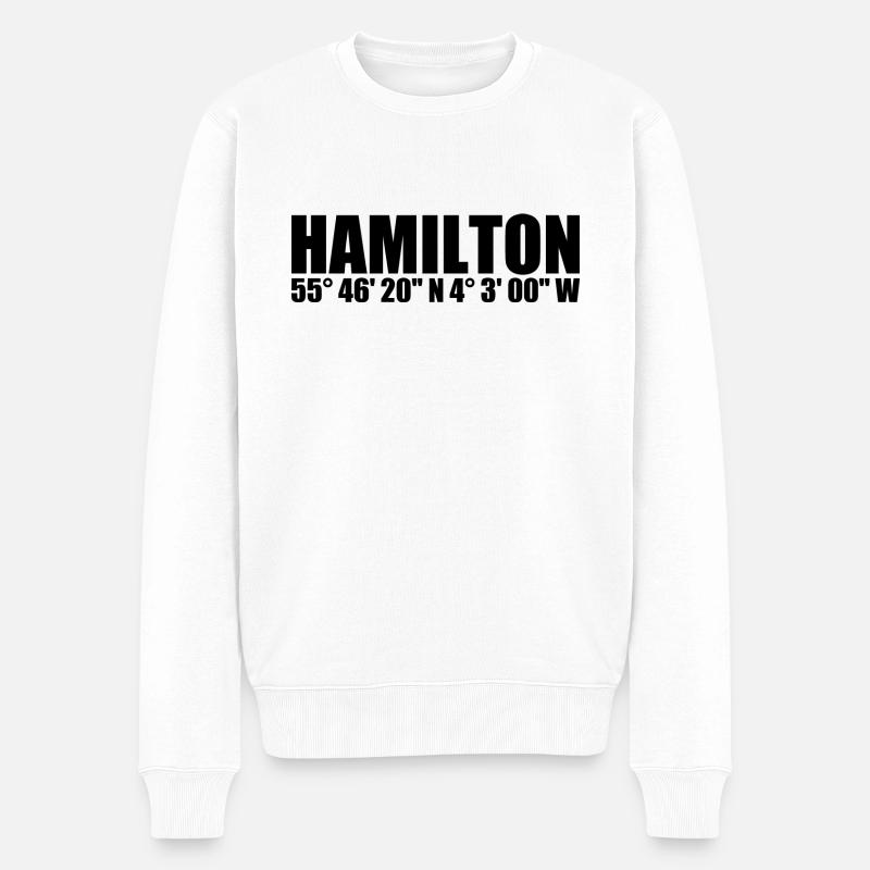 Coordonnées de Hamilton - Pull Premium bio Homme - blanc