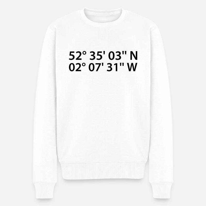 Coordonnées de Wolverhampton - Pull Premium bio Homme - blanc