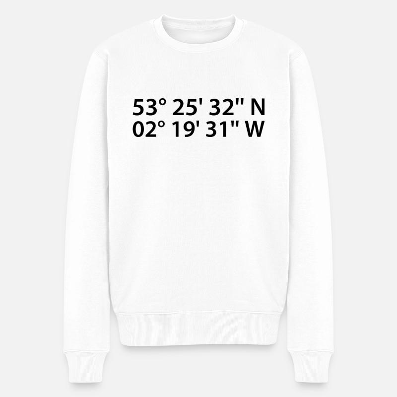 Coordonnées de vente - Pull Premium bio Homme - blanc