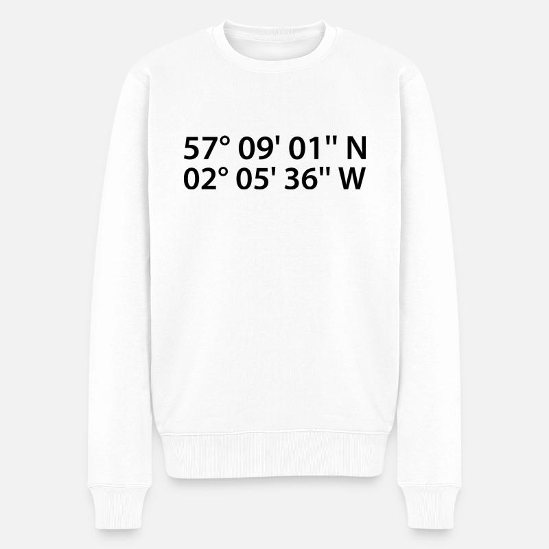 Coordonnées d’Aberdeen - Pull Premium bio Homme - blanc