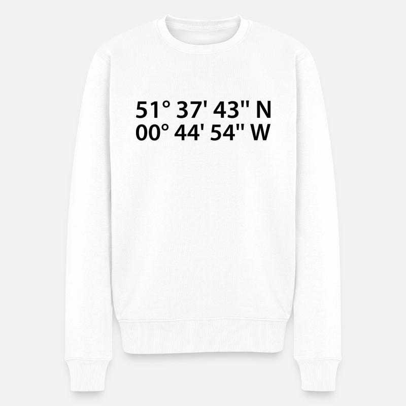 Coordonnées de High Wycombe - Pull Premium bio Homme - blanc
