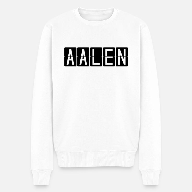 Panneau de l’aéroport d’Aalen - Pull Premium bio Homme - blanc