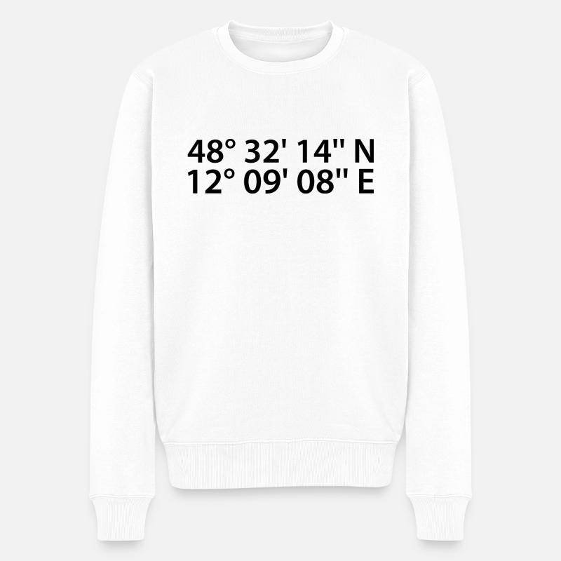 Coordonnées de Landshut - Pull Premium bio Homme - blanc