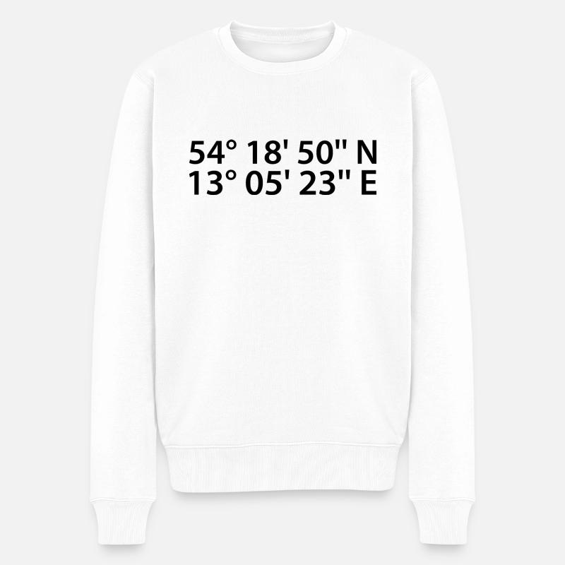 Coordonnées de Stralsund - Pull Premium bio Homme - blanc