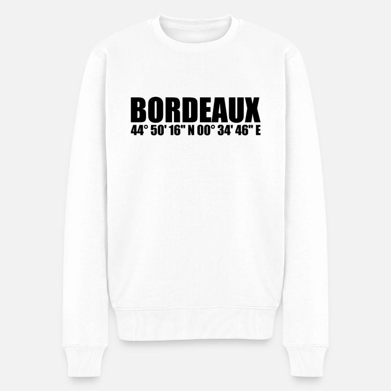 Coordonnées de Bordeaux - Pull Premium bio Homme - blanc