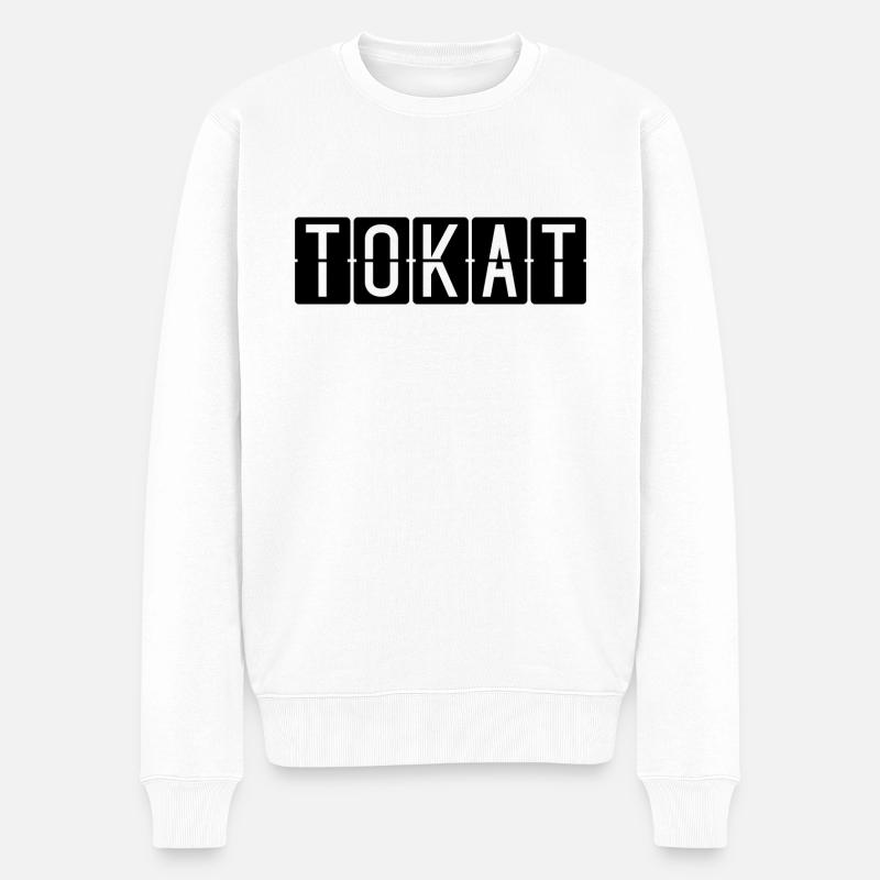 Tokat Flughafentafel - Männer Premium Bio Pullover - Weiß