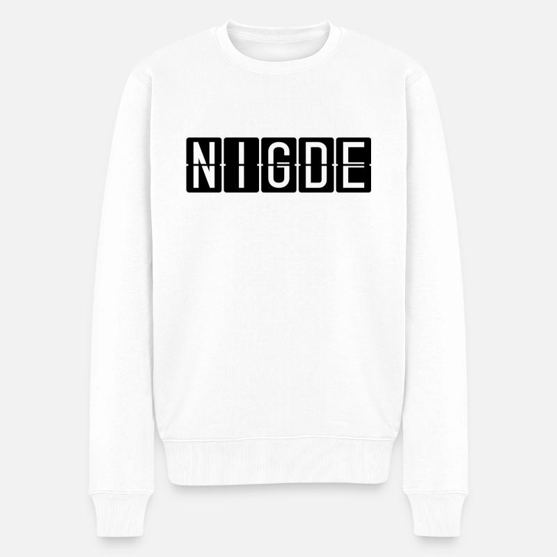 Niğde Flughafentafel - Männer Premium Bio Pullover - Weiß