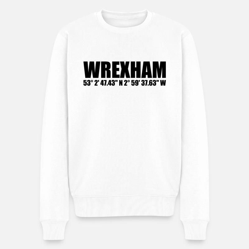 Wrexham coordinates - Men's Premium Organic Jumper - white