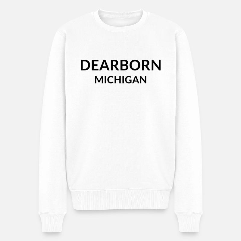 Dearborn Michigan États-Unis - Pull Premium bio Homme - blanc