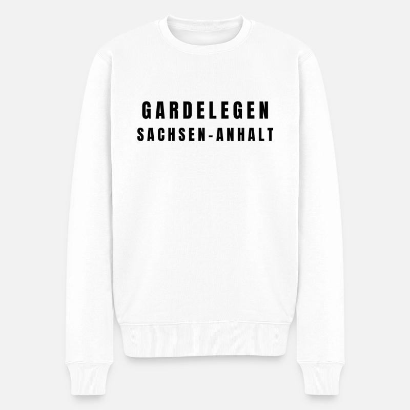 Gardelegen Sachsen-Anhalt - Männer Premium Bio Pullover - Weiß