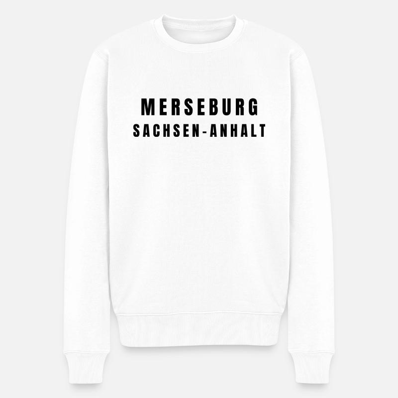 Mersebourg, Saxe-Anhalt - Pull Premium bio Homme - blanc
