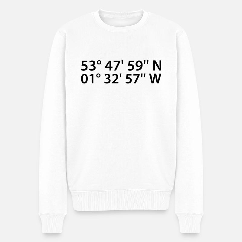 Coordonnées de Leeds - Pull Premium bio Homme - blanc