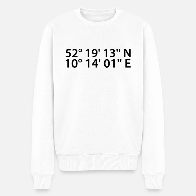 Coordonnées de Peine - Pull Premium bio Homme - blanc