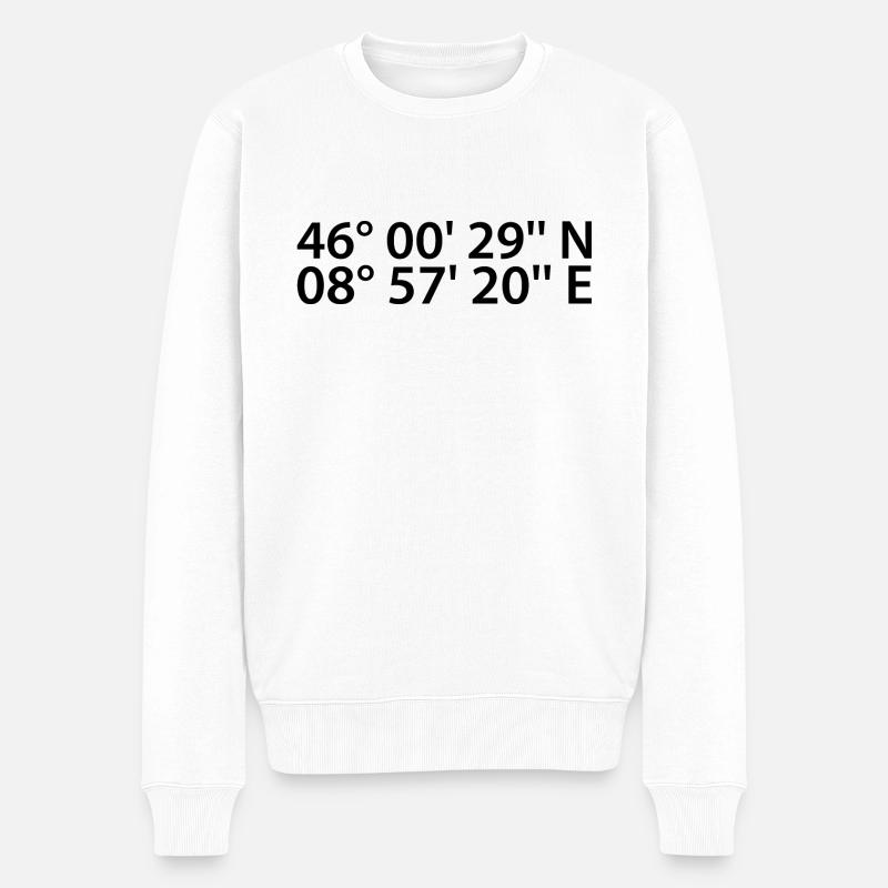 Coordonnées de Lugano - Pull Premium bio Homme - blanc