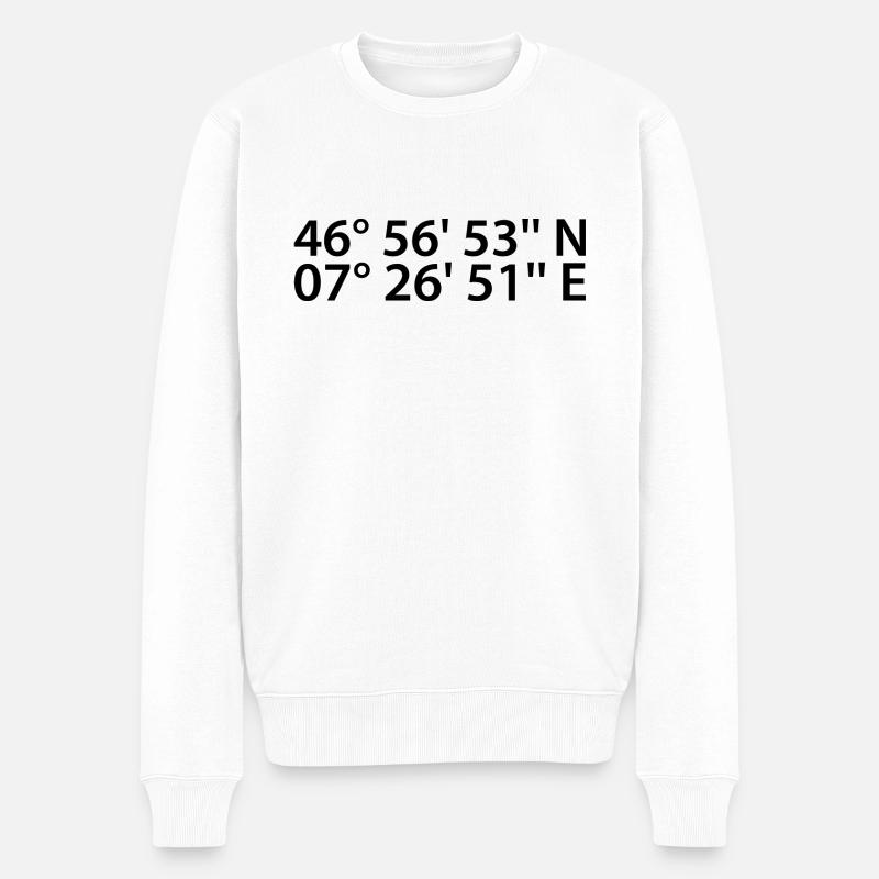 Coordonnées de Berne - Pull Premium bio Homme - blanc