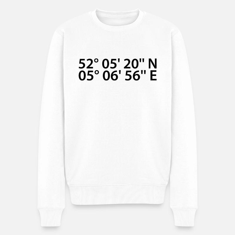 Coordonnées d’Utrecht - Pull Premium bio Homme - blanc