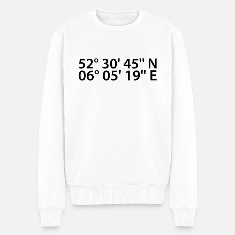 Coordonnées de Zwolle - Pull Premium bio Homme - blanc