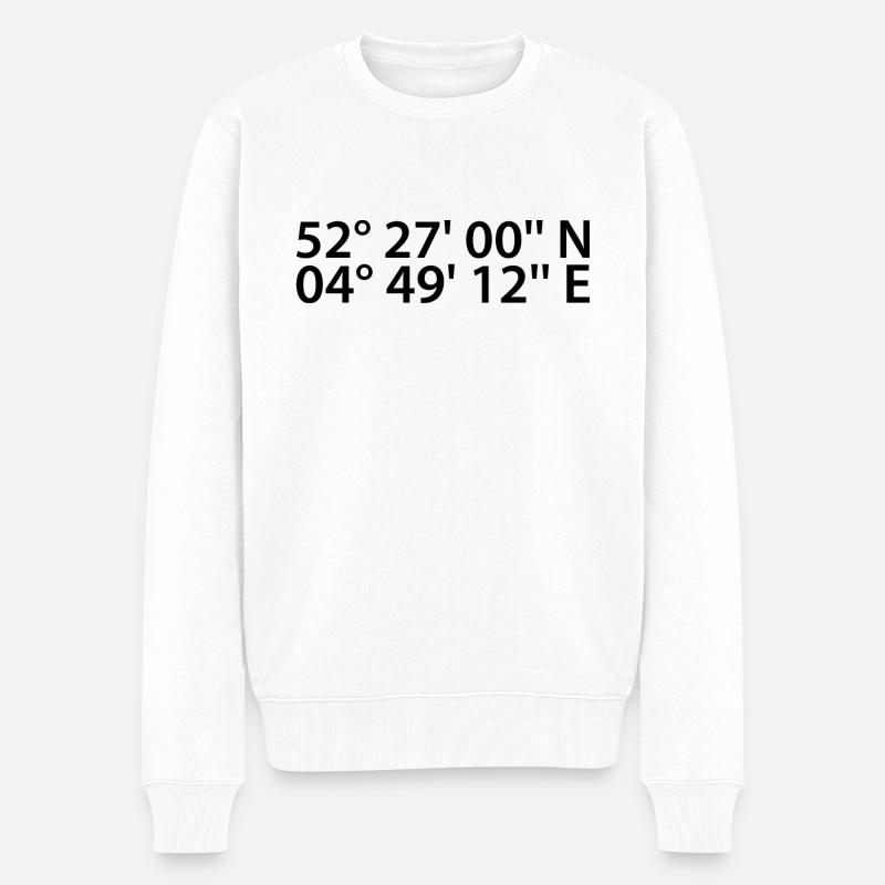 Coordonnées de Zaanstad - Pull Premium bio Homme - blanc