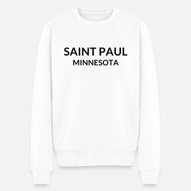 Saint Paul Minnesota États-Unis - Pull Premium bio Homme - blanc