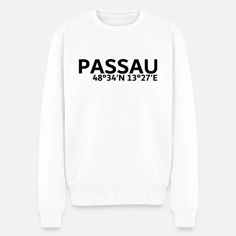 Coordonnées de Passau - Pull Premium bio Homme - blanc