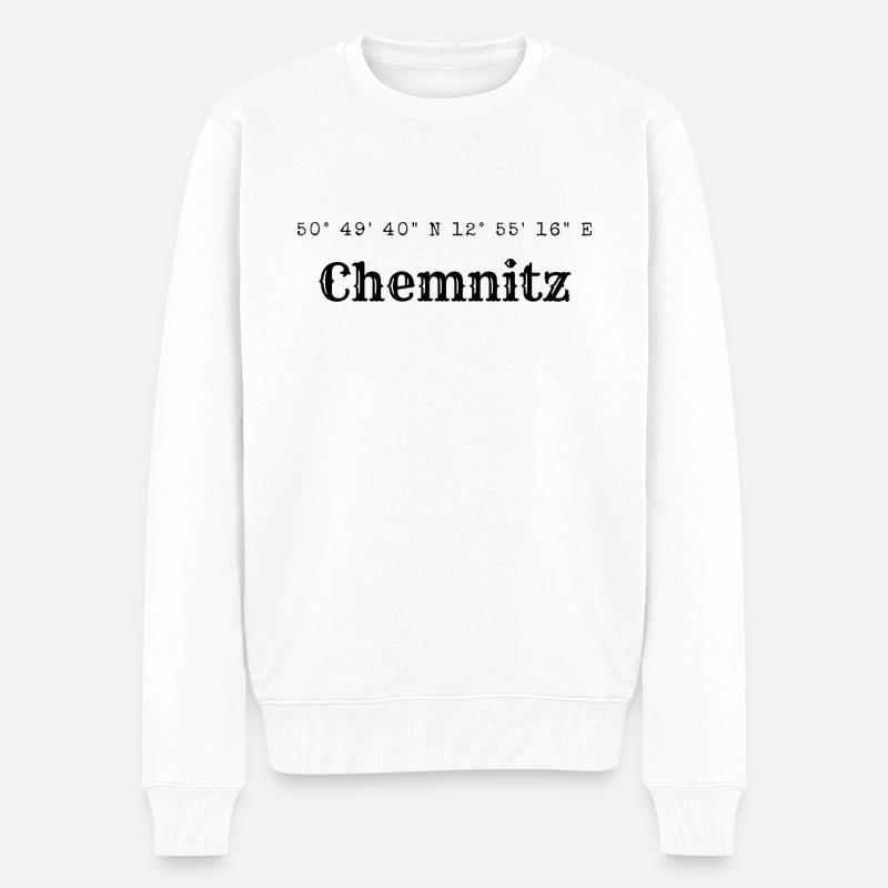 Coordonnées de Chemnitz - Pull Premium bio Homme - blanc