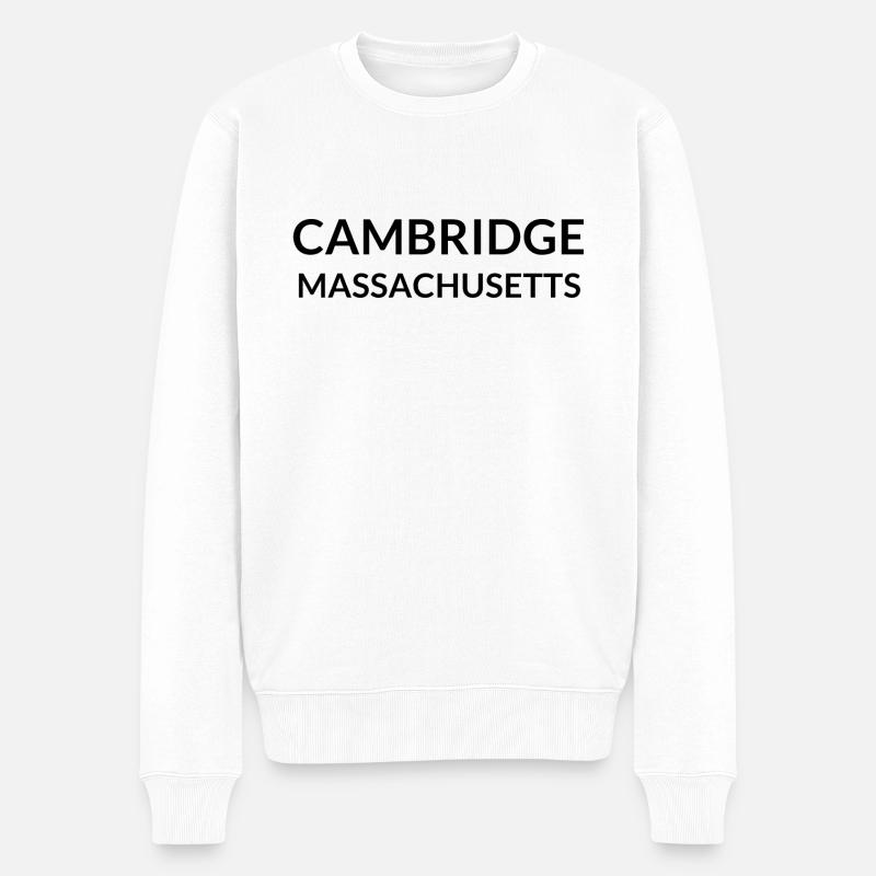 Cambridge, Massachusetts, États-Unis - Pull Premium bio Homme - blanc
