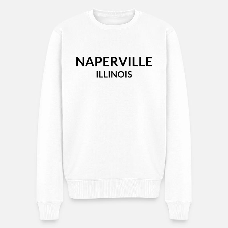 Naperville Illinois USA - Männer Premium Bio Pullover - Weiß