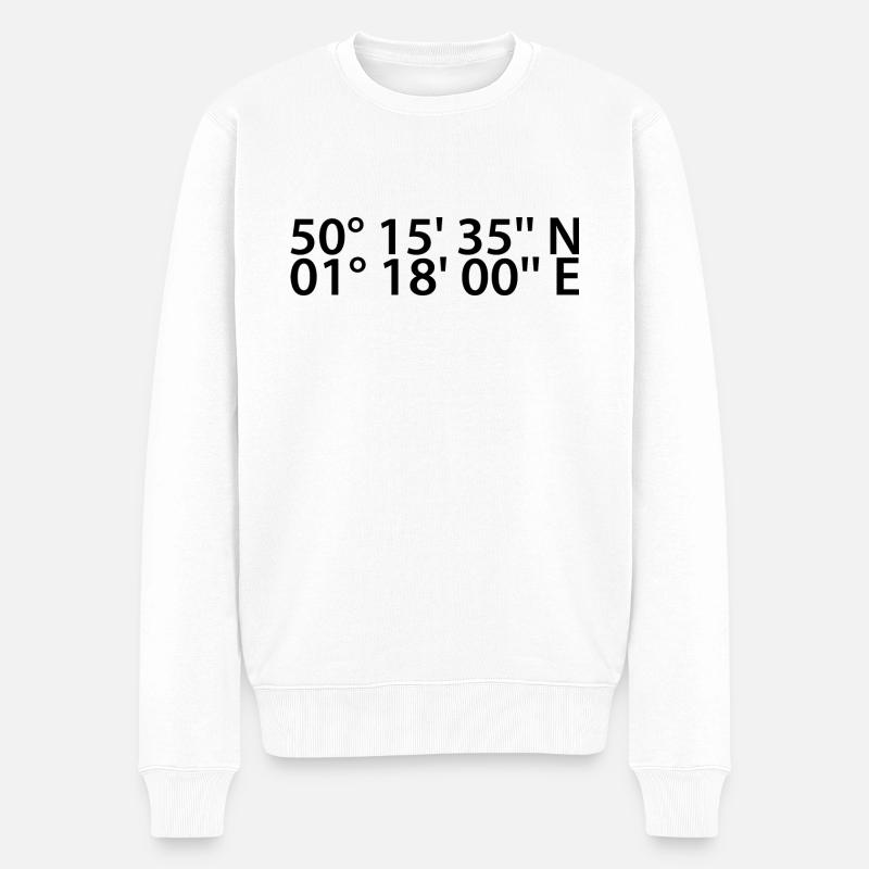 Coordonnées de Katowice - Pull Premium bio Homme - blanc