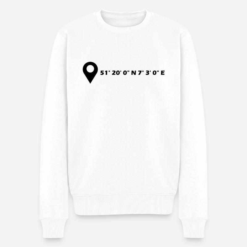 Coordonnées Velbert - Pull Premium bio Homme - blanc