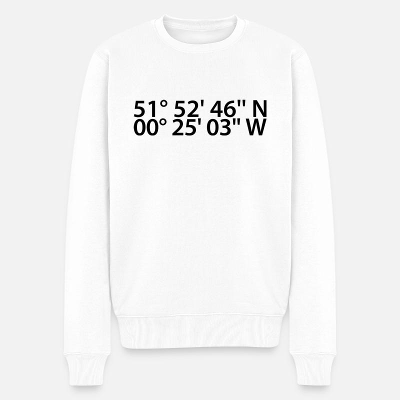 Luton coordinates - Men's Premium Organic Jumper - white