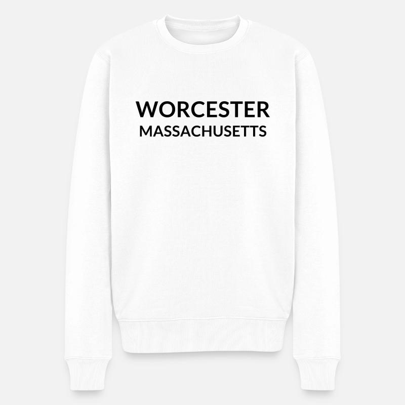 Worcester Massachusetts USA - Männer Premium Bio Pullover - Weiß