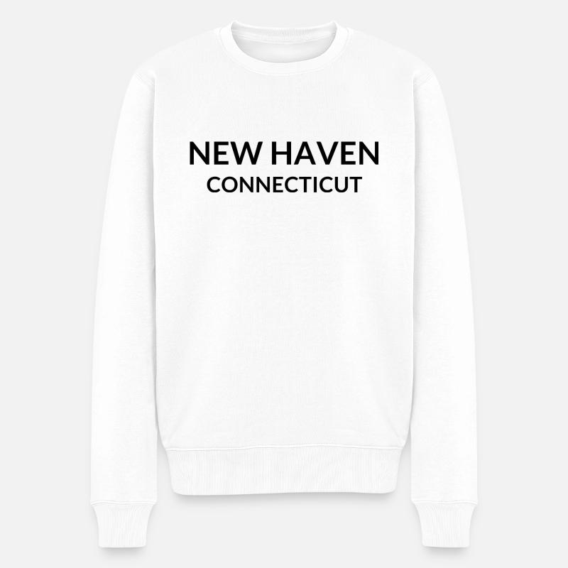 New Haven, Connecticut, États-Unis - Pull Premium bio Homme - blanc