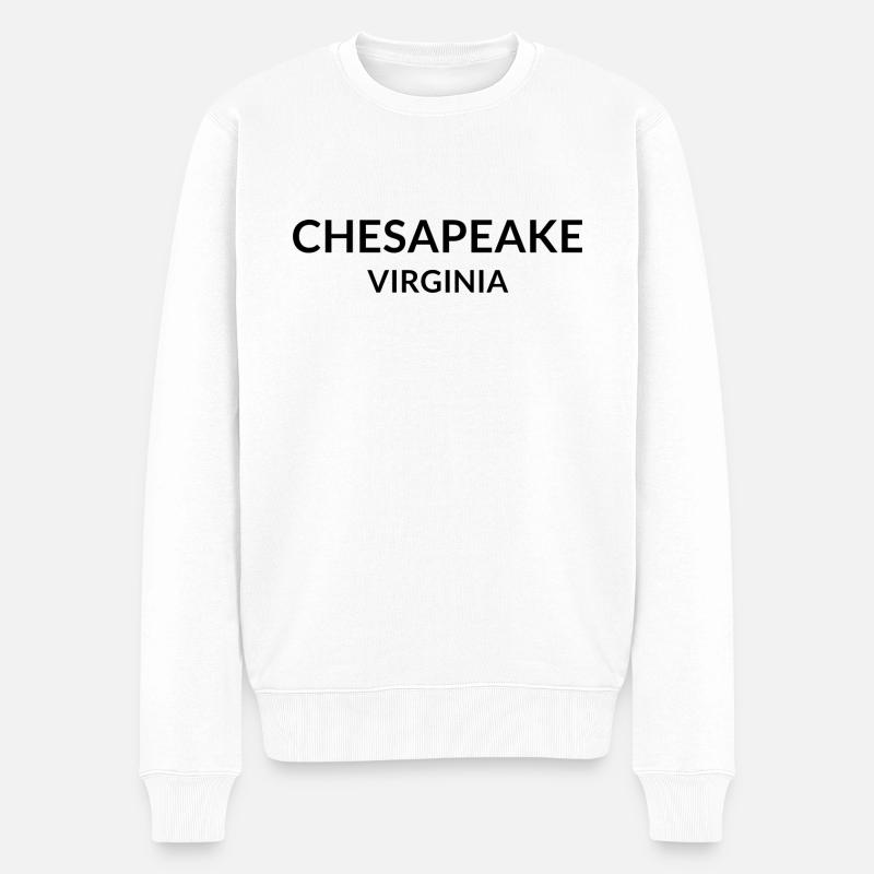 Chesapeake Virginia USA - Männer Premium Bio Pullover - Weiß