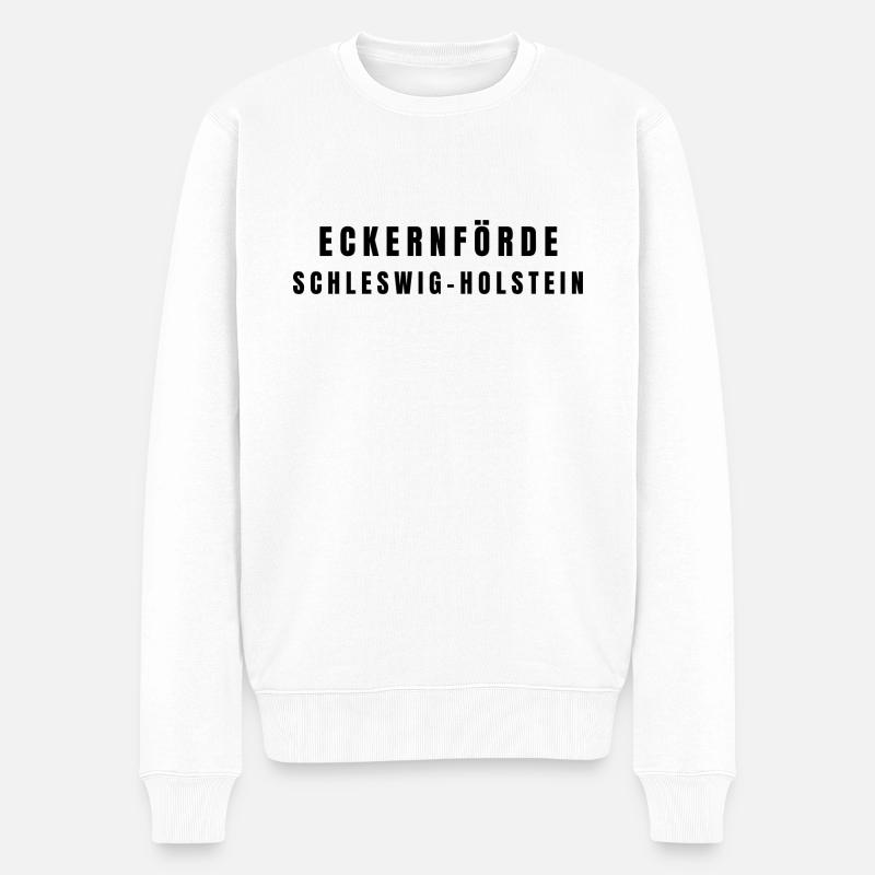 Eckernförde Schleswig-Holstein - Männer Premium Bio Pullover - Weiß
