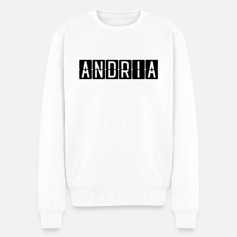 Panneau de l’aéroport d’Andria - Pull Premium bio Homme - blanc