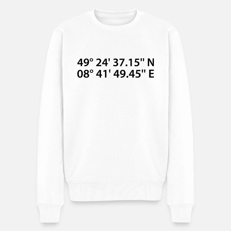 Coordonnées Heidelberg - Pull Premium bio Homme - blanc