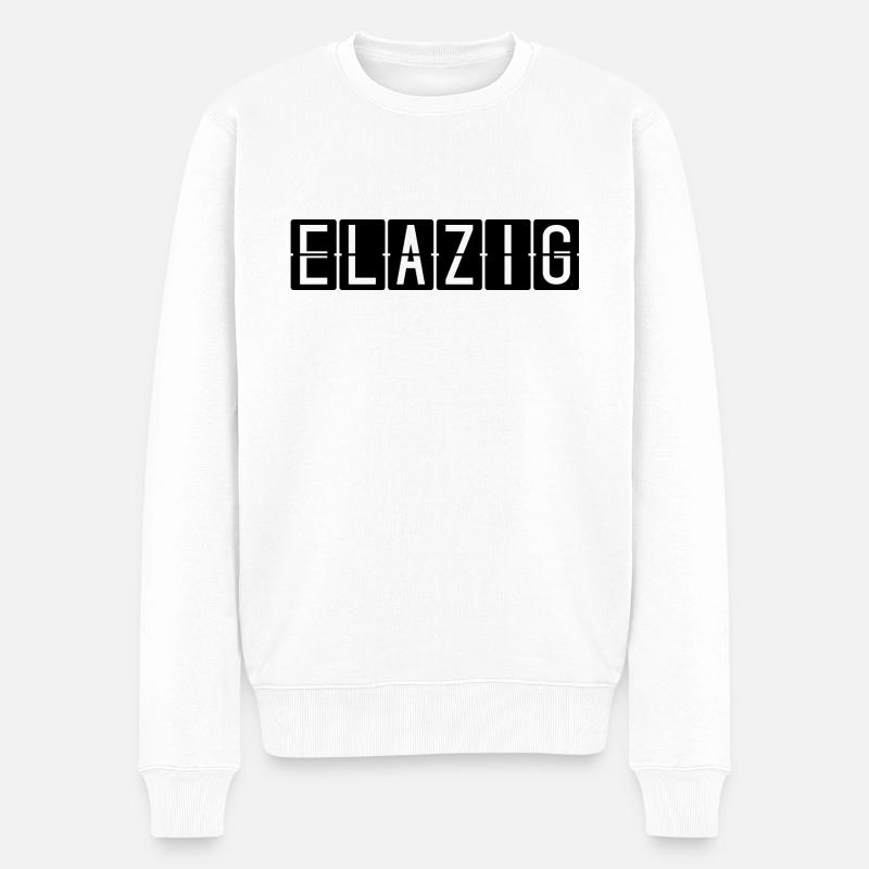 Elazığ Flughafentafel - Männer Premium Bio Pullover - Weiß