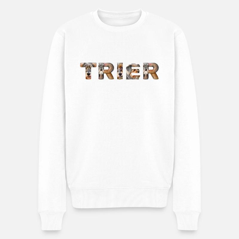 Trier Hund - Männer Premium Bio Pullover - Weiß