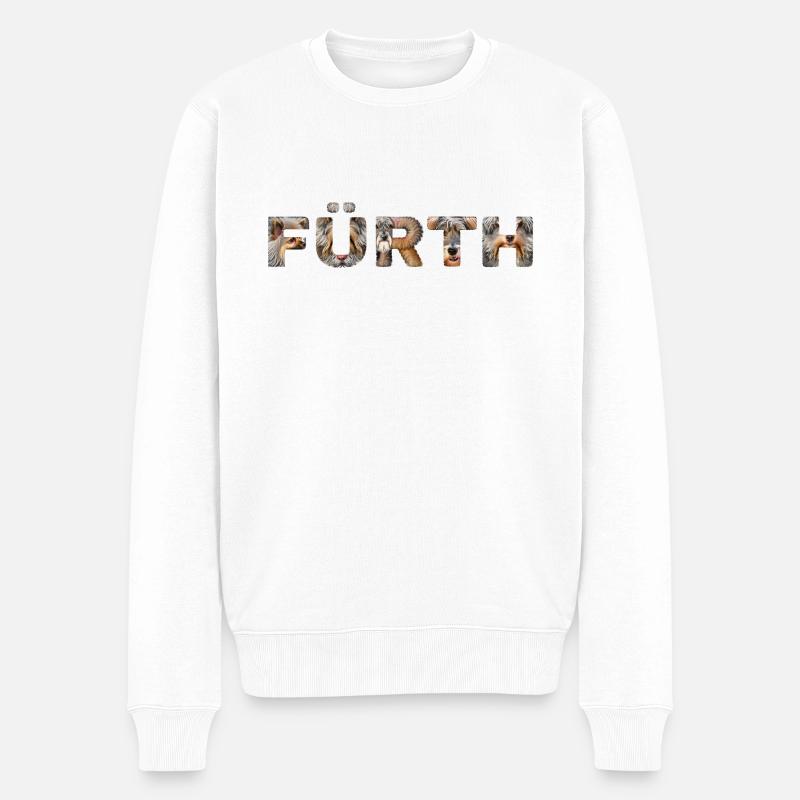 Fürth Hund - Männer Premium Bio Pullover - Weiß