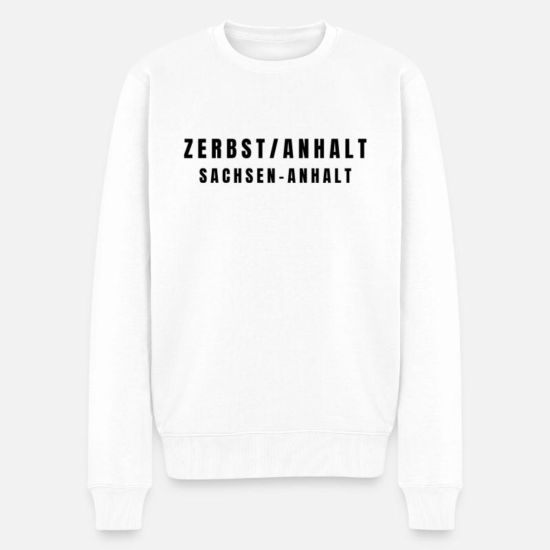 Zerbst/Anhalt Sachsen-Anhalt - Männer Premium Bio Pullover - Weiß