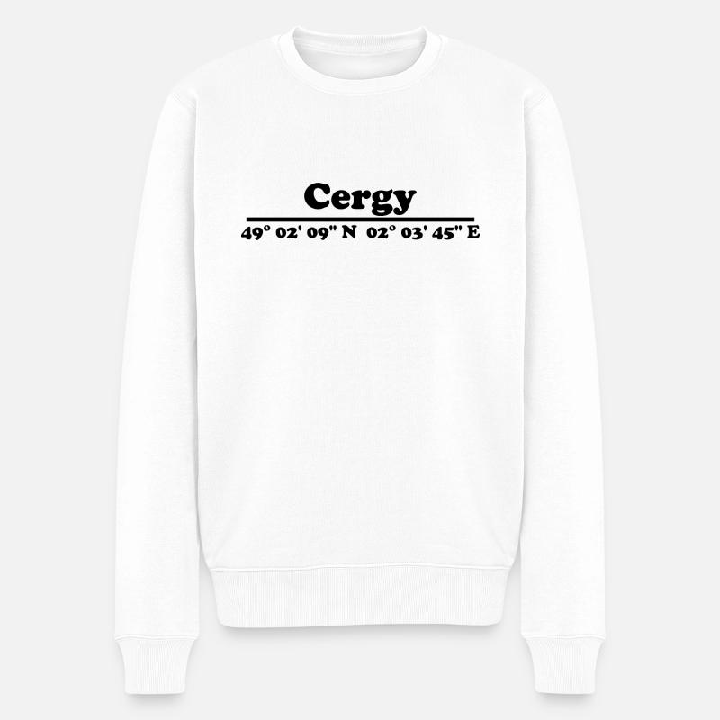 Coordonnées Cergy - Pull Premium bio Homme - blanc