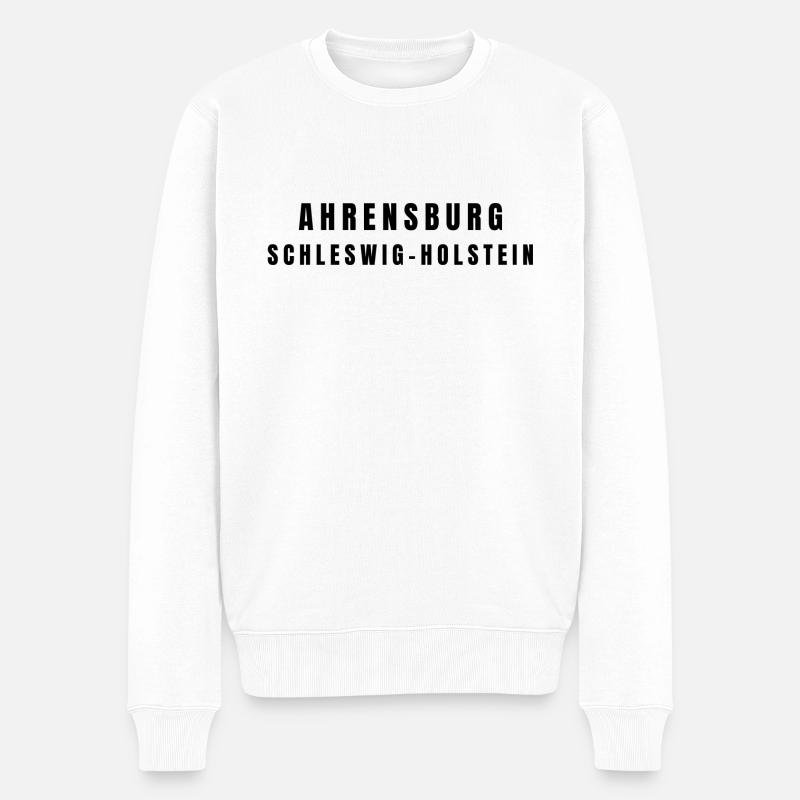 Ahrensburg Schleswig-Holstein - Männer Premium Bio Pullover - Weiß