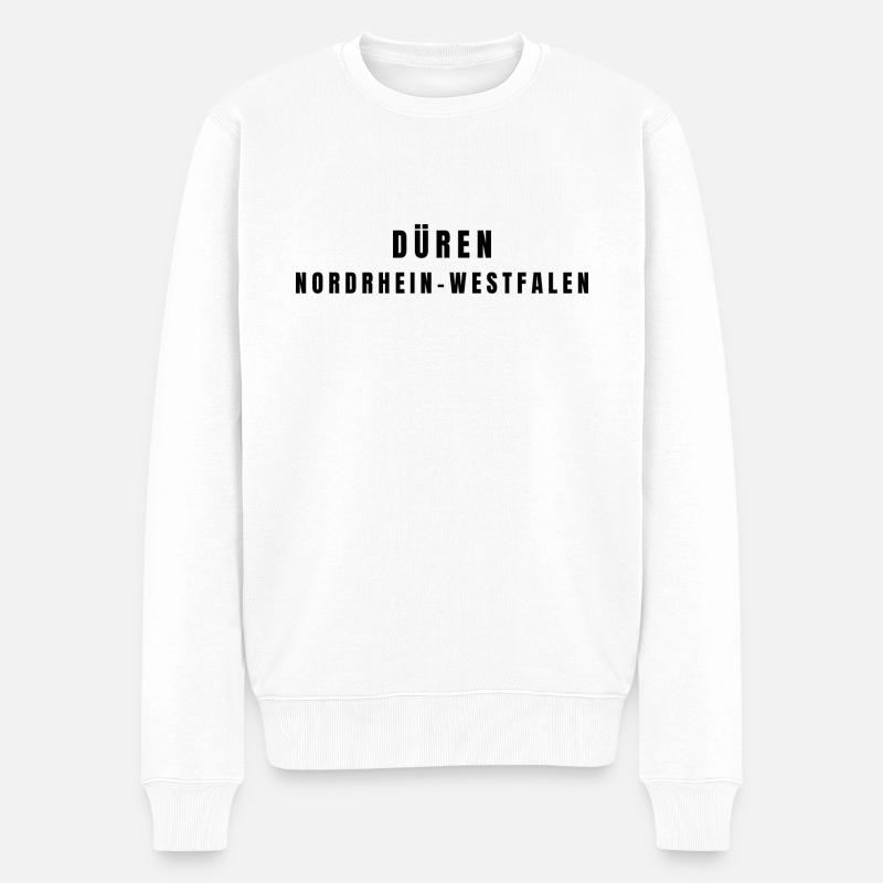 Düren Nordrhein-Westfalen - Männer Premium Bio Pullover - Weiß