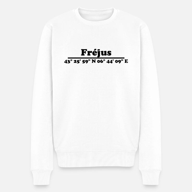 Coordonnées de Fréjus - Pull Premium bio Homme - blanc