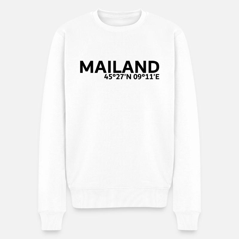 Coordonnées de Milan - Pull Premium bio Homme - blanc